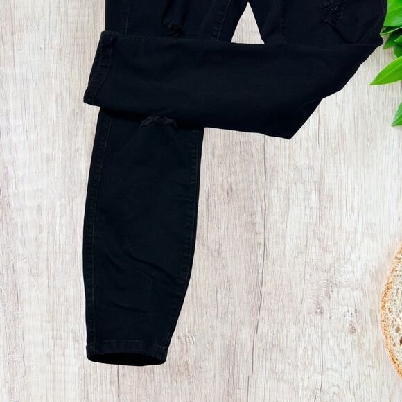 Torrid Womens Bombshell Skinny Jeans Size 18 SHORT Black Distressed - Picture 3 of 11